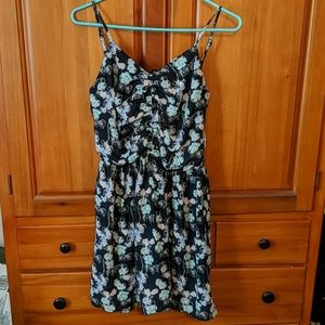Eclair Navy blue and pastel floral dress